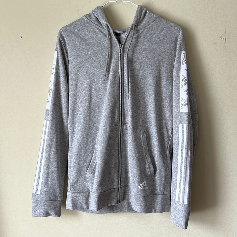 Adidas Gray Zipped Up Hoodie NWOT